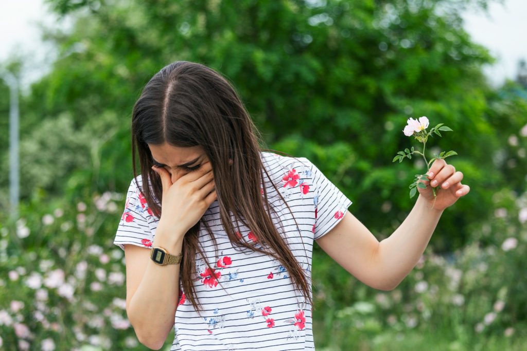 woman allergic to flowers, Seasonal Allergies